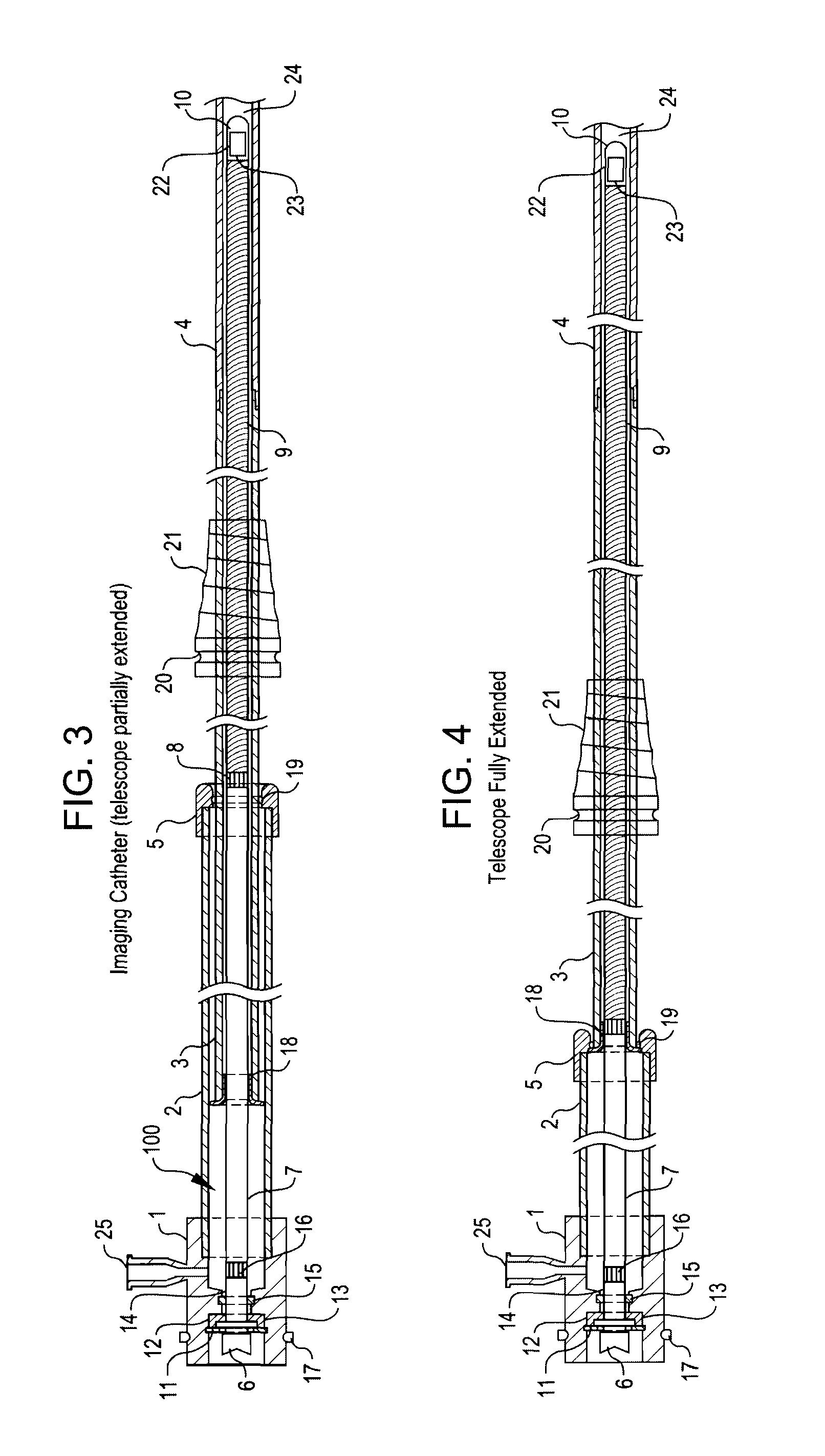 Telescope for an imaging catheter