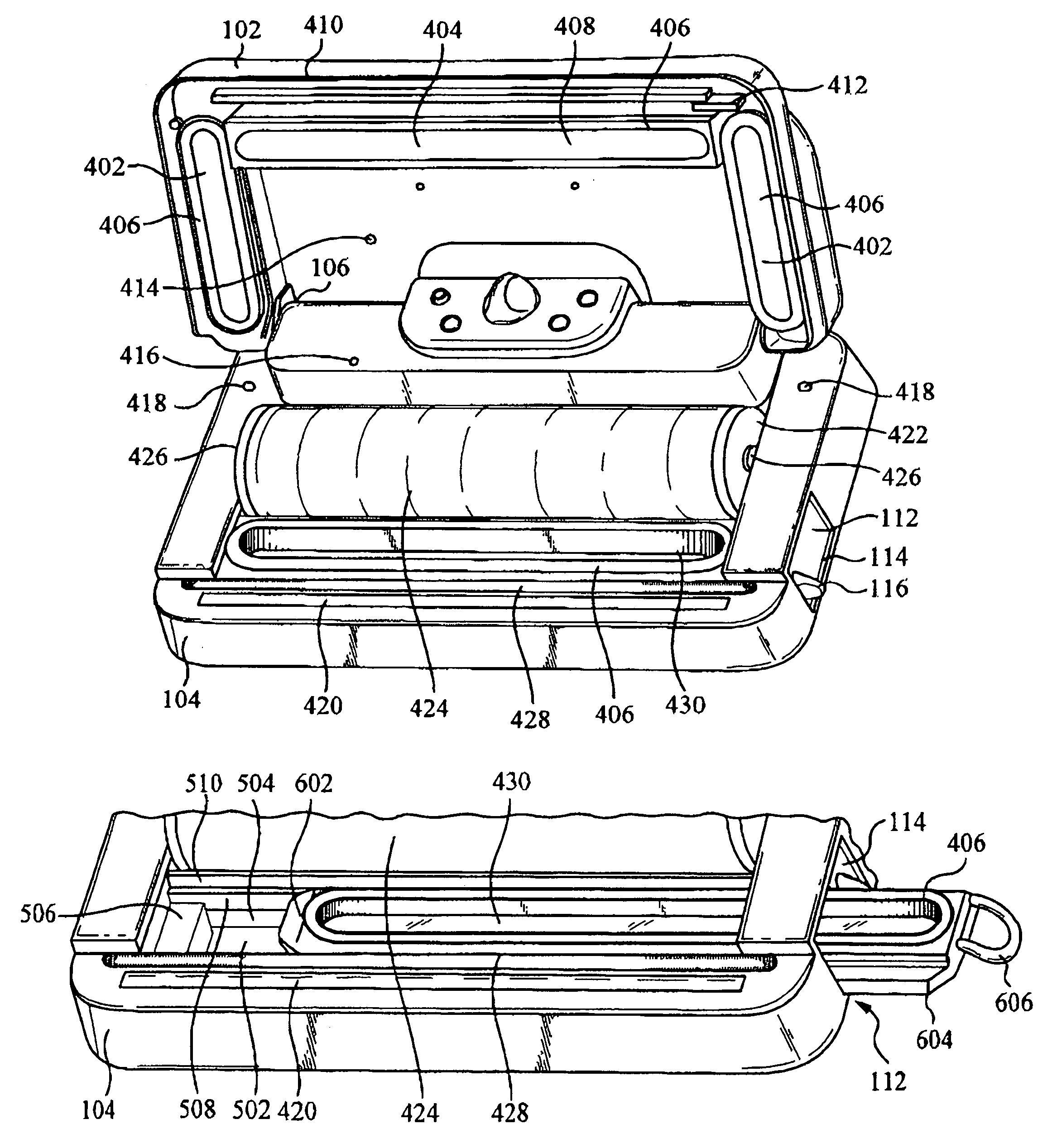 Vacuum packaging appliance with removable trough