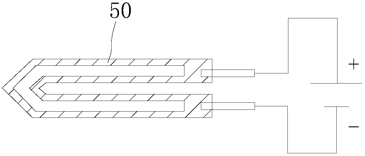 Planar metal low-temperature heating device and fabrication process