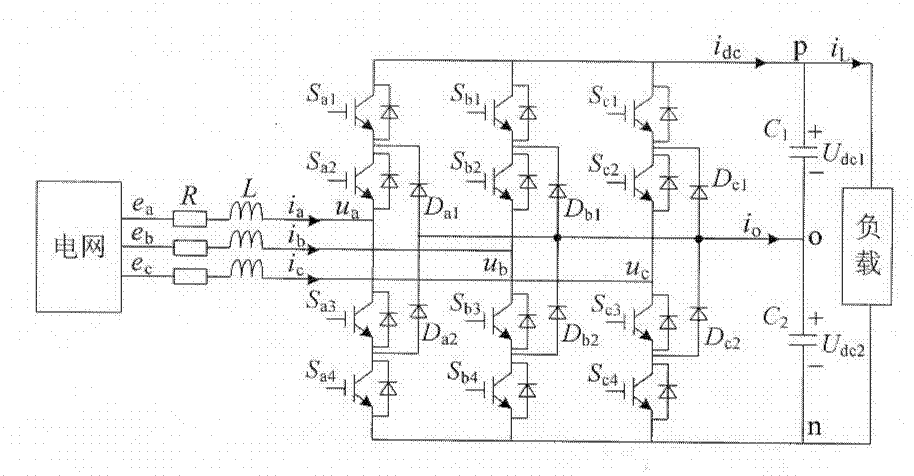 Three-level PWM (Pulse-Width Modulation) rectifier direct power control method