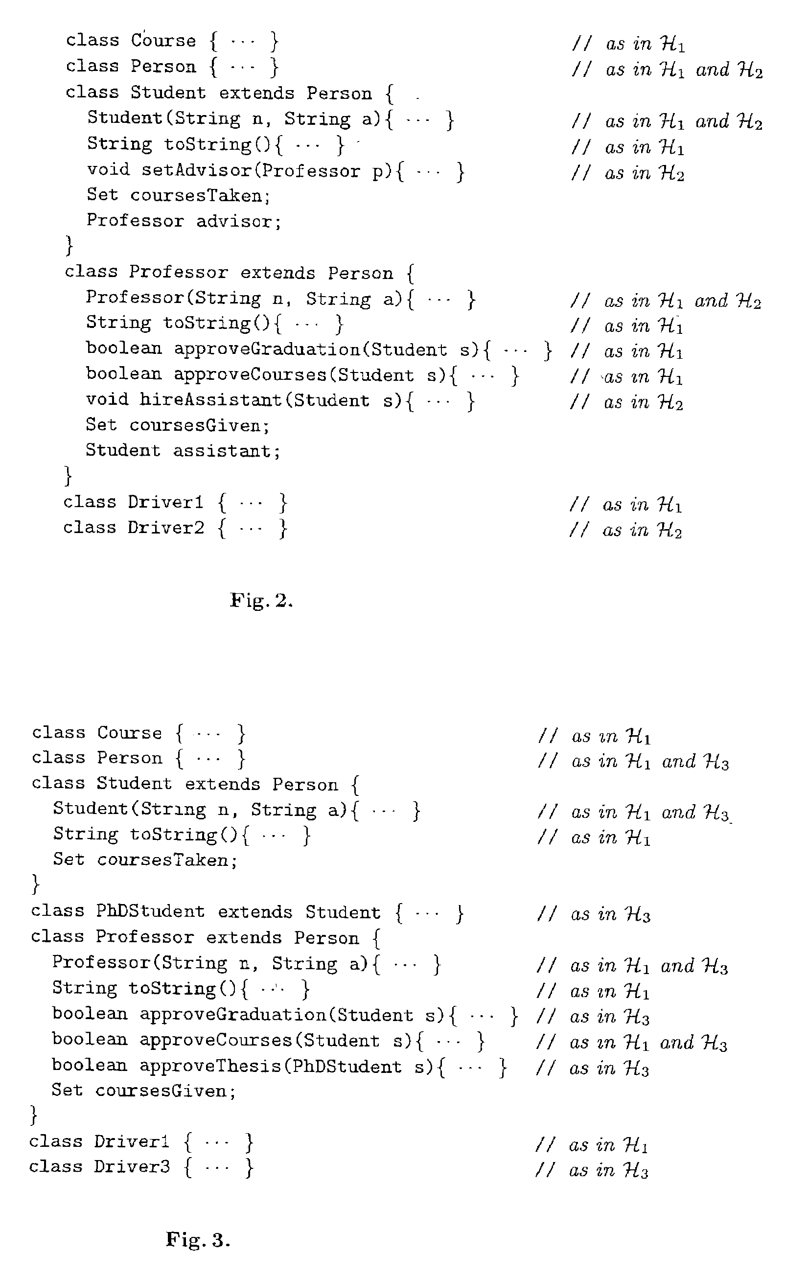 Semantics-based composition of class hierarchies