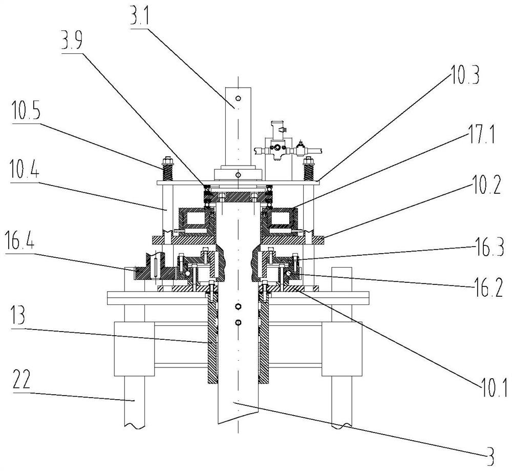 Vacuum electroslag furnace with electrode rotation and vibration functions