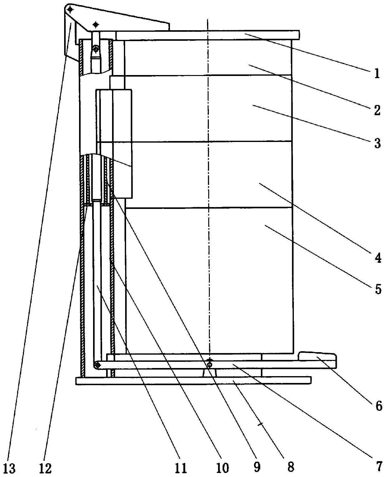 Pedal type classifying garbage can