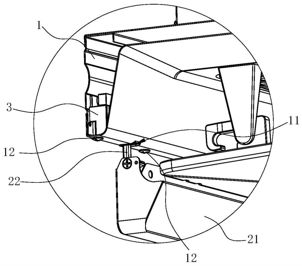 An oil cup installation structure and a range hood using the oil cup installation structure