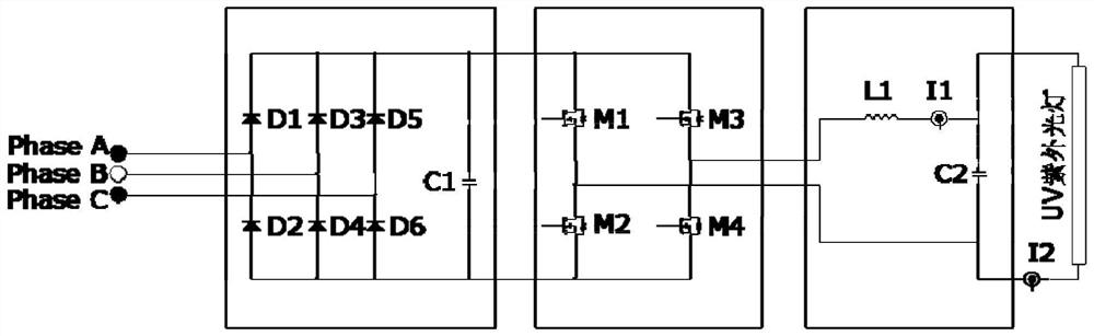 Ultraviolet lamp excitation method and device and circuit