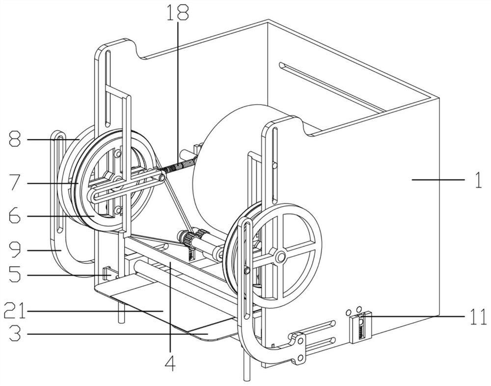 A synchronous zero-contact roll paper box to prevent cross-infection