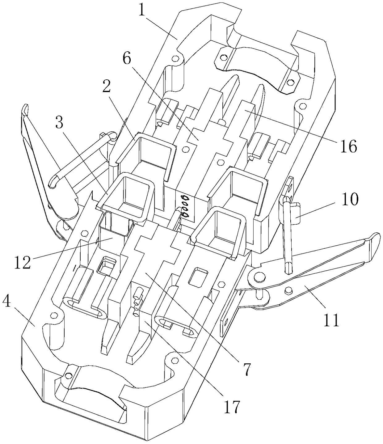 Fast connecting device realizing heavy current charge and discharge