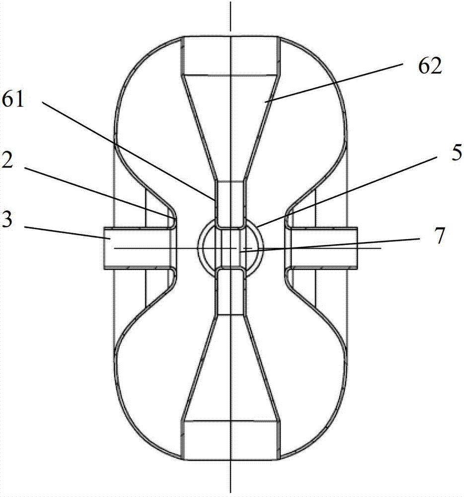 Single-mandril spoke type superconduction accelerating cavity and manufacture method thereof