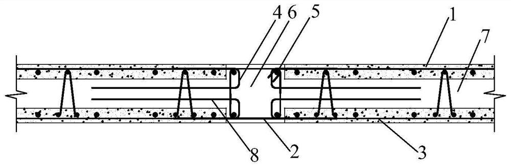 A connection structure of vertical joints of superimposed shear walls