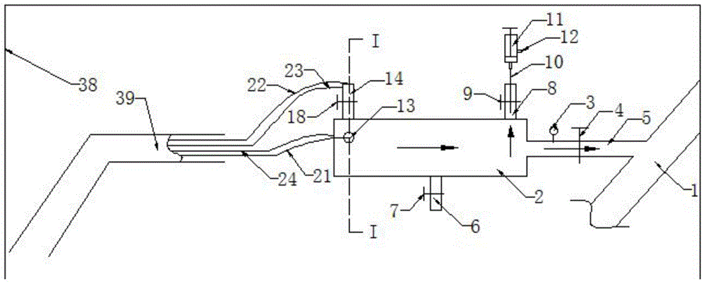 Simple and convenient goaf bundle pipe gas extraction device and method