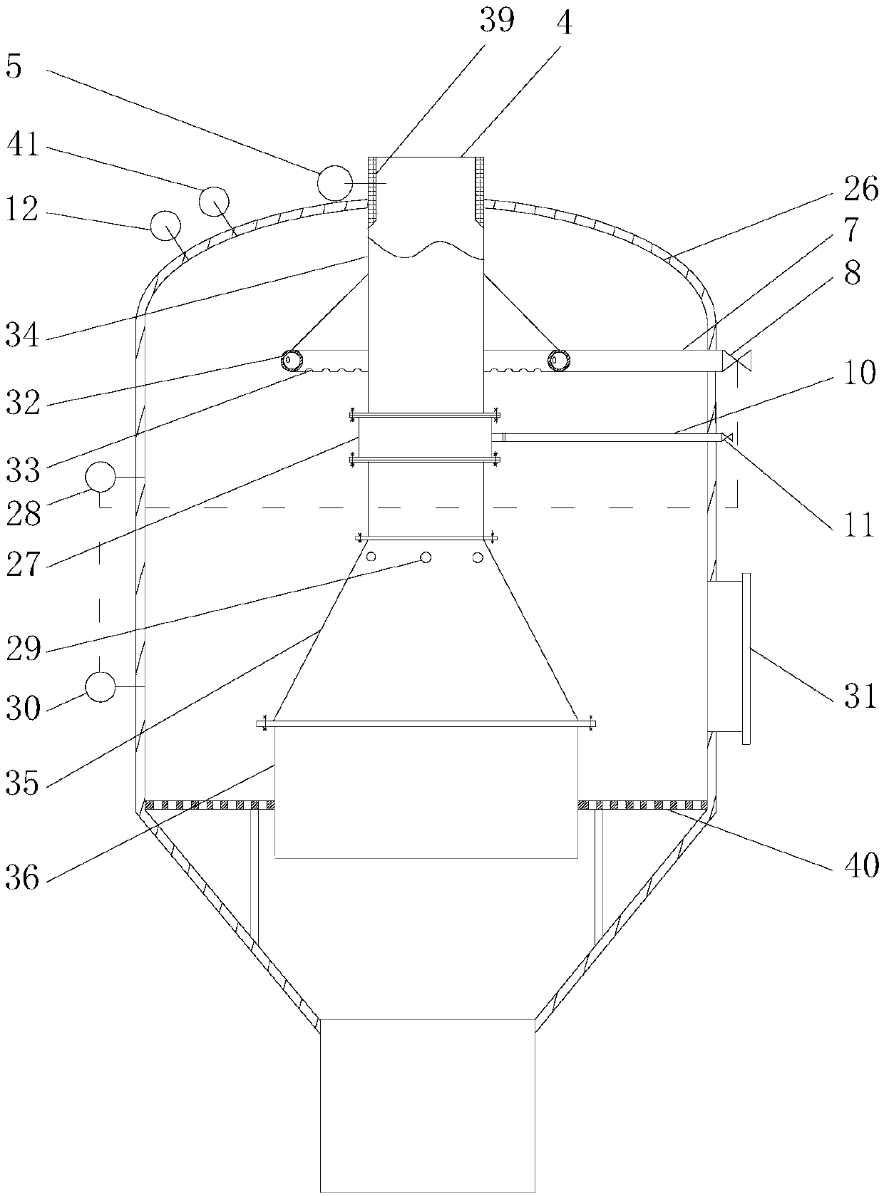 Coal ash slag cooling and dischargging system