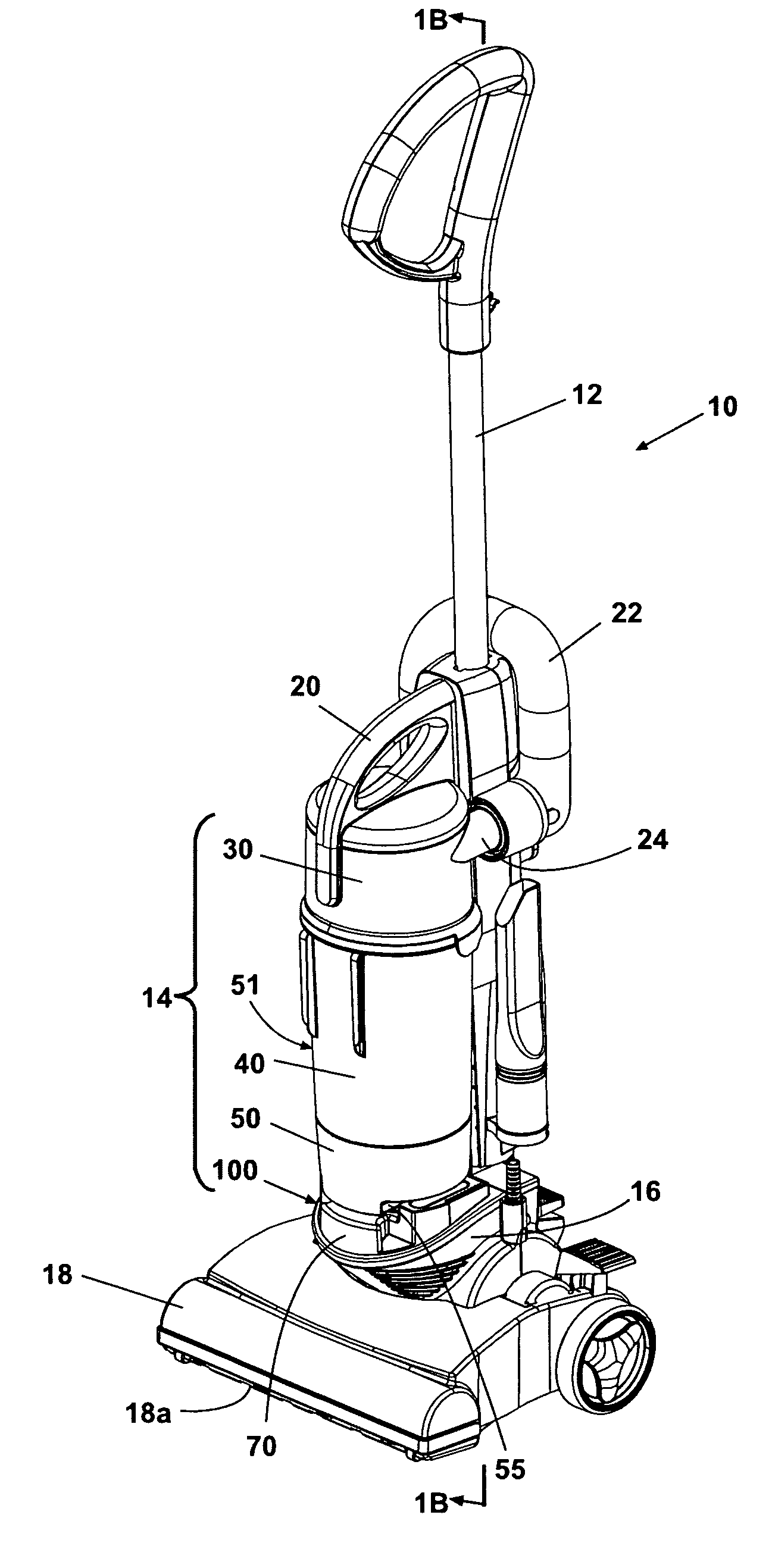 Dust cup latch for cyclone separator vacuum