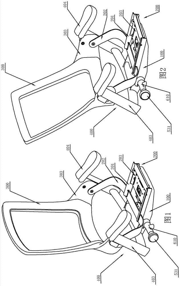 Seat and backrest linkage chair