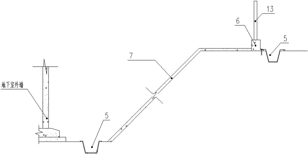 Construction method for mountable recyclable foundation pit drainage and protection system