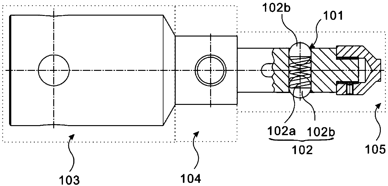 Device for integrated taking and delivering of plug with pressure