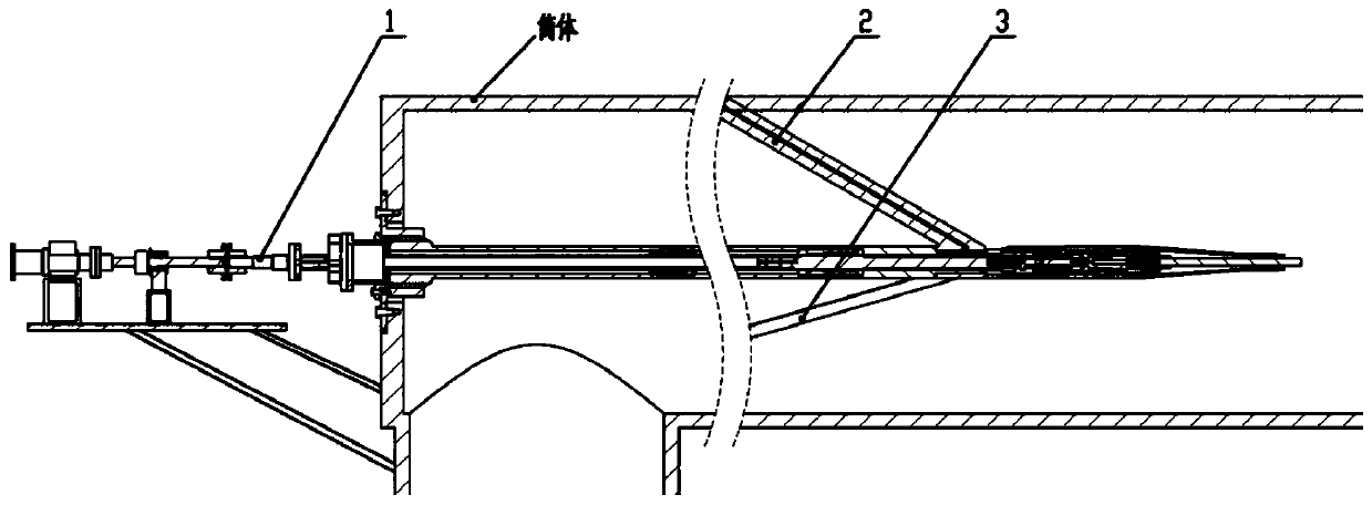 A kind of propeller dynamometer for cavitation water cylinder