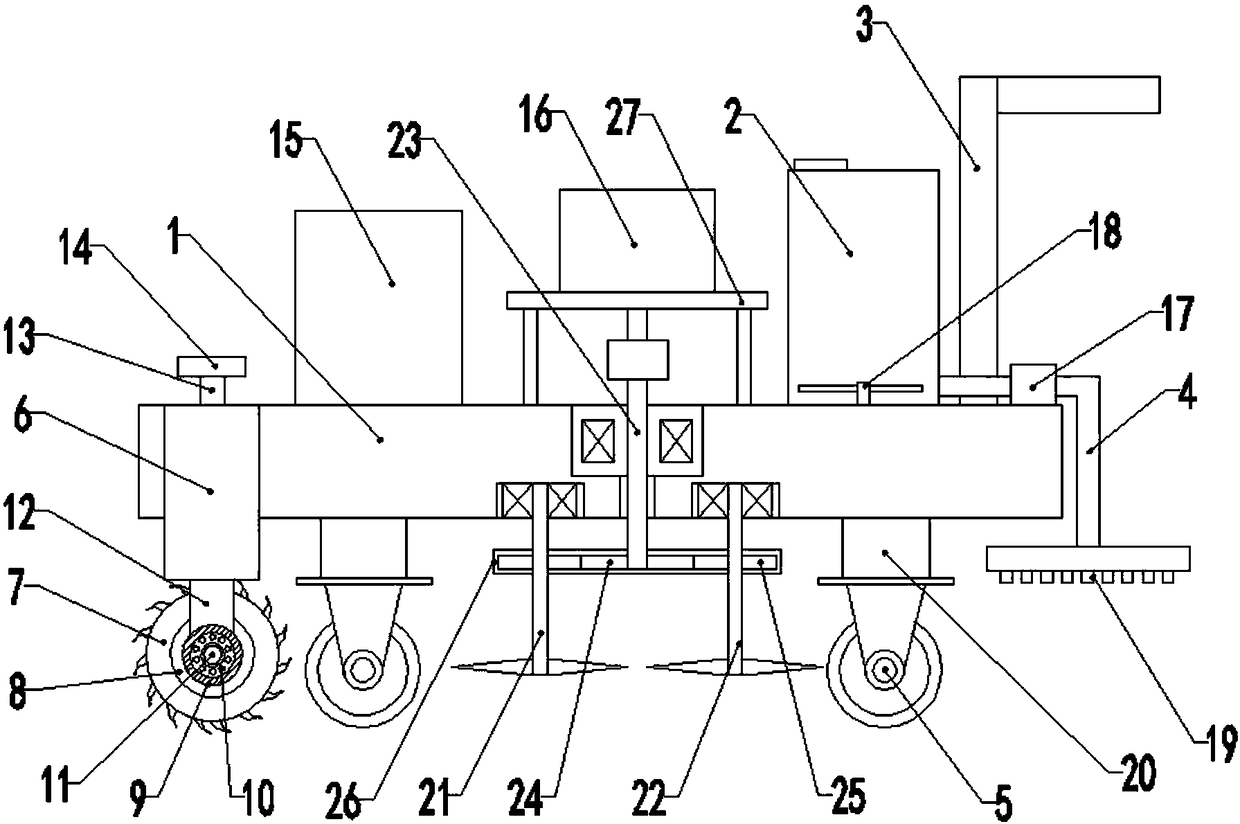 Weeding device for landscaping