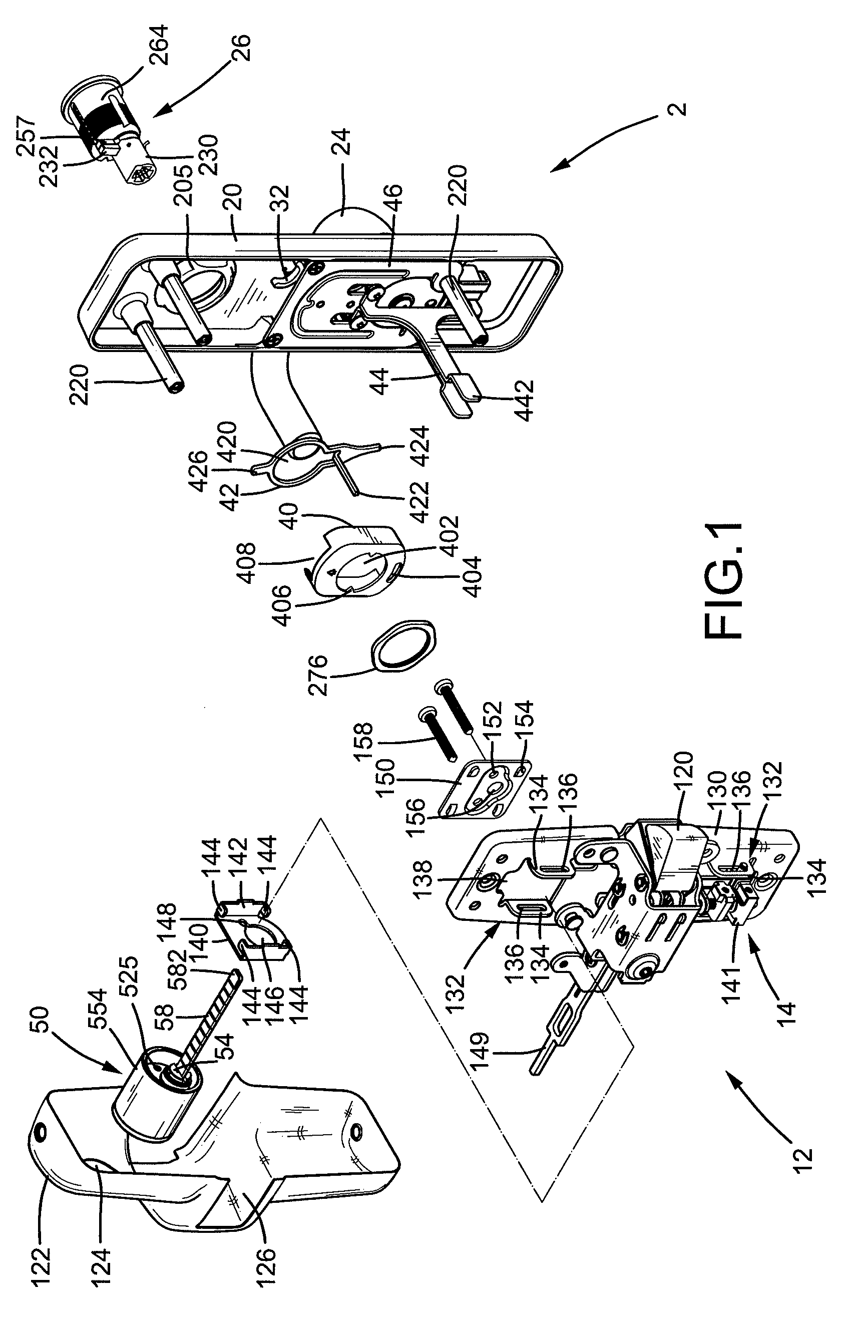 Panic exit door lock allowing locking on both sides