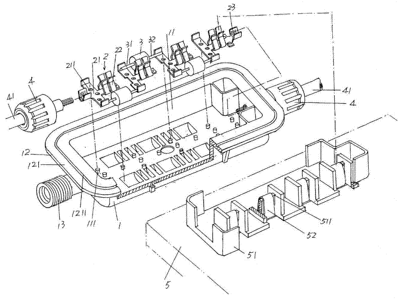 Terminal box for solar photovoltaic component