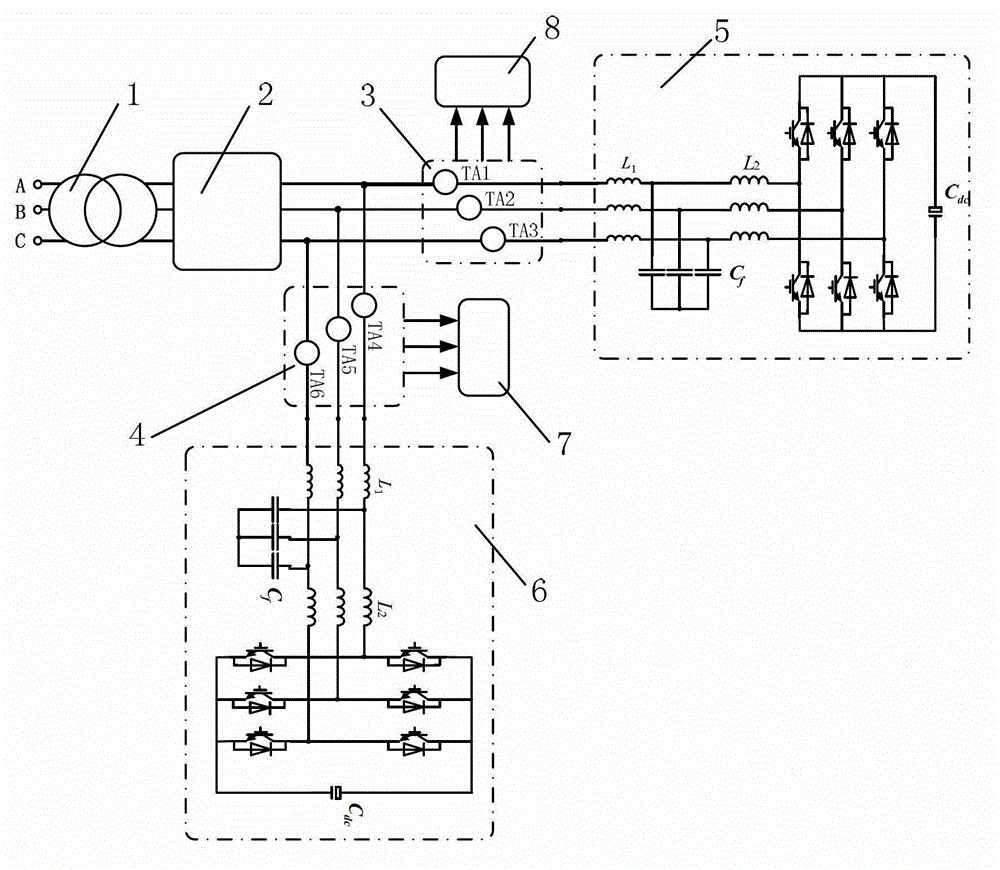 Active electric power filter device with self-testing function and testing method