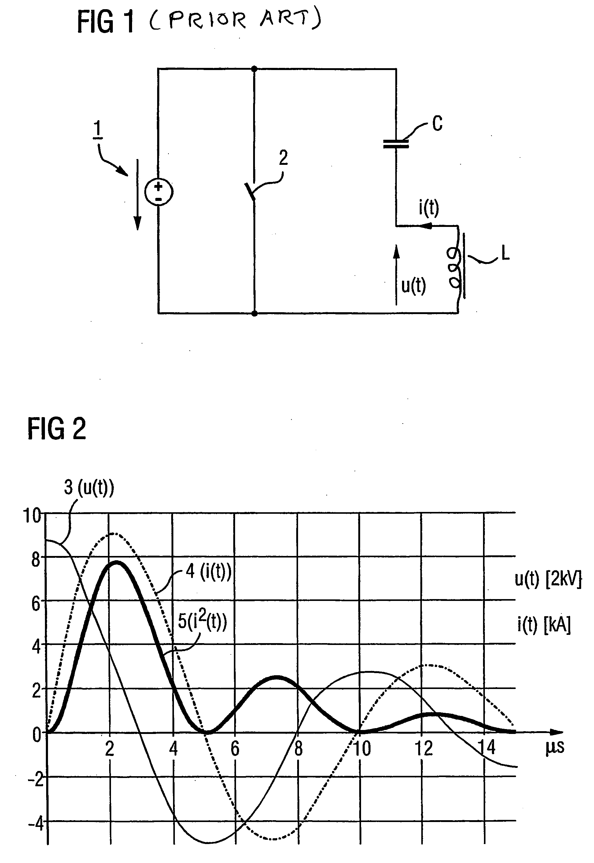 Switching circuit for an electromagnetic source for the generation of acoustic waves