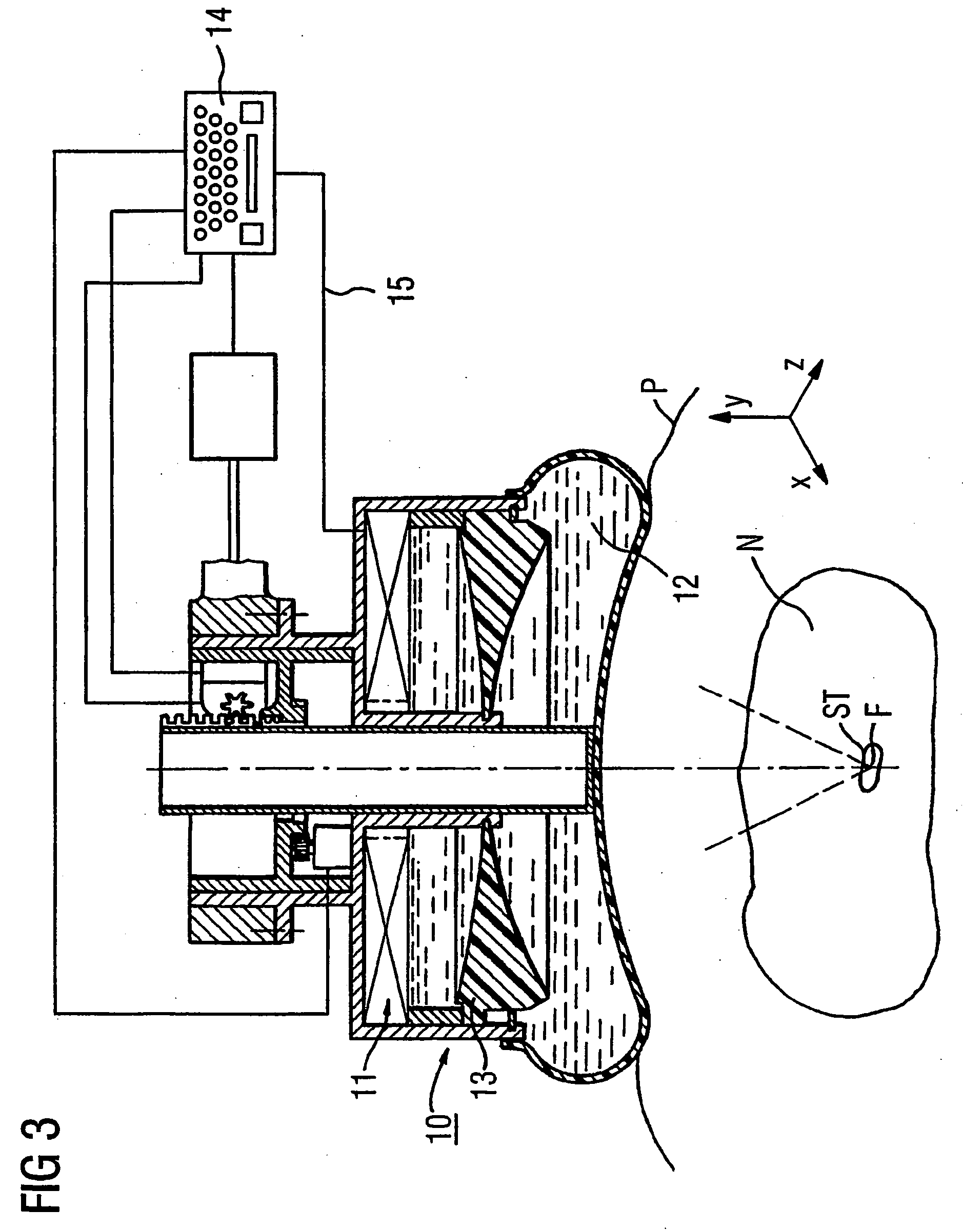 Switching circuit for an electromagnetic source for the generation of acoustic waves