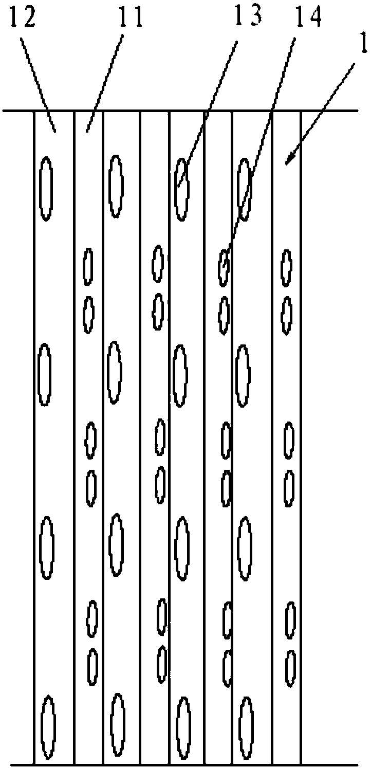 Production method of three-layer mesh cloth with concave-convex air conduction change mesh holes and mesh cloth