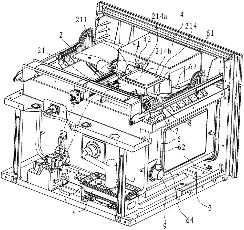 Steam condensation recovery structure for steam box