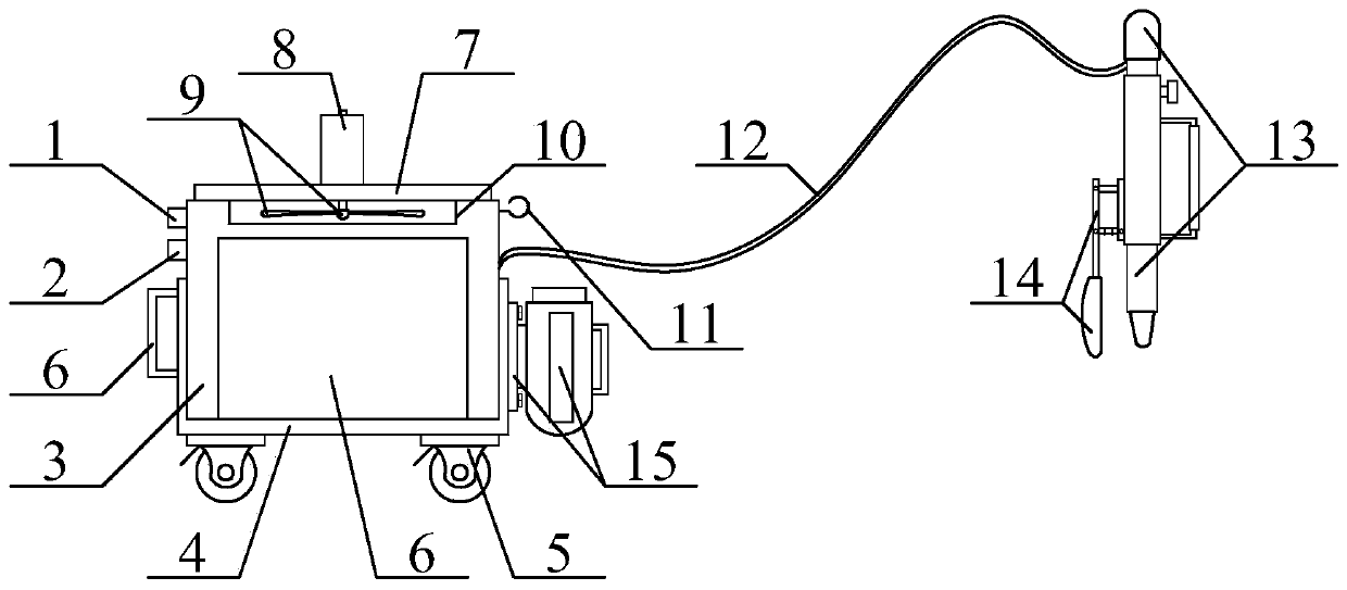 A handheld laser welding device