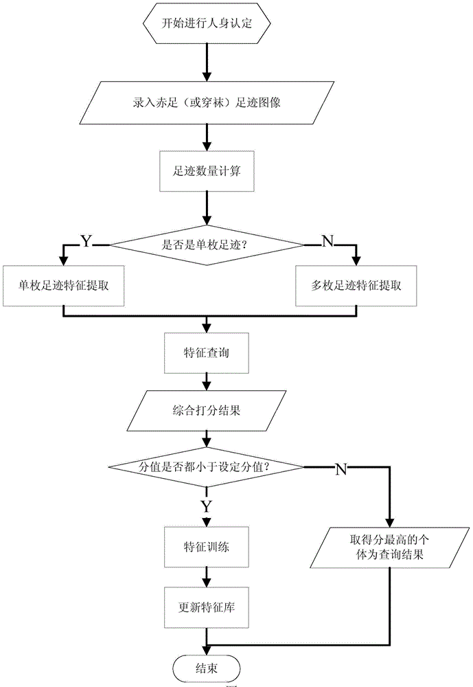 An automatic person identification method based on barefoot or socks footprint images