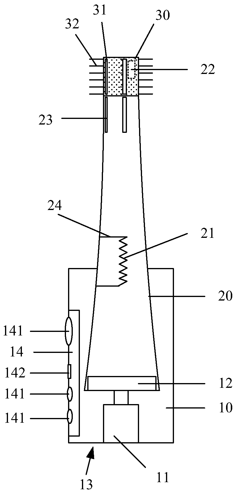 Air blowing cosmetic brush