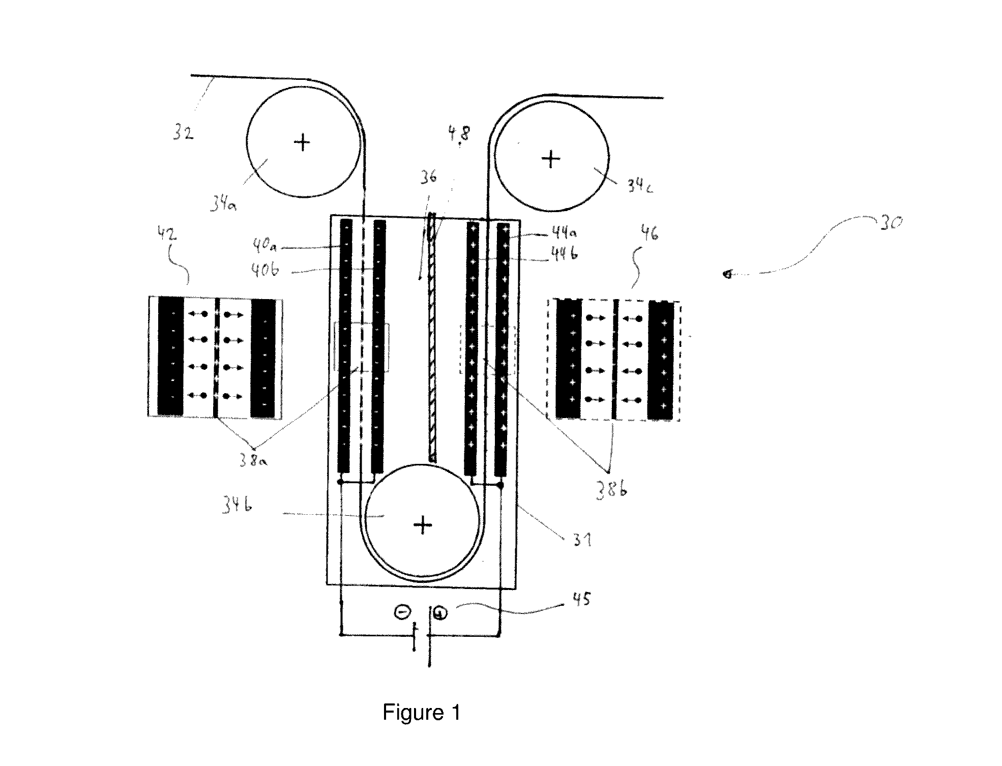 Method for electrolytic surface modification of flat metal workpieces in copper-sulfate treatment liquid containing sulfate-metallates