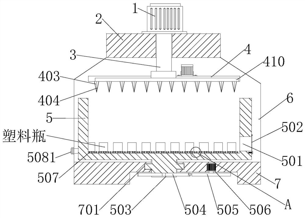 A plastic waste cutting and processing system