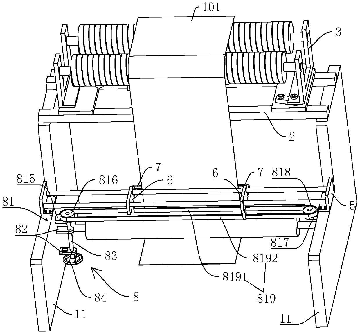 Full-automatic deviation correcting mechanism of printing machine