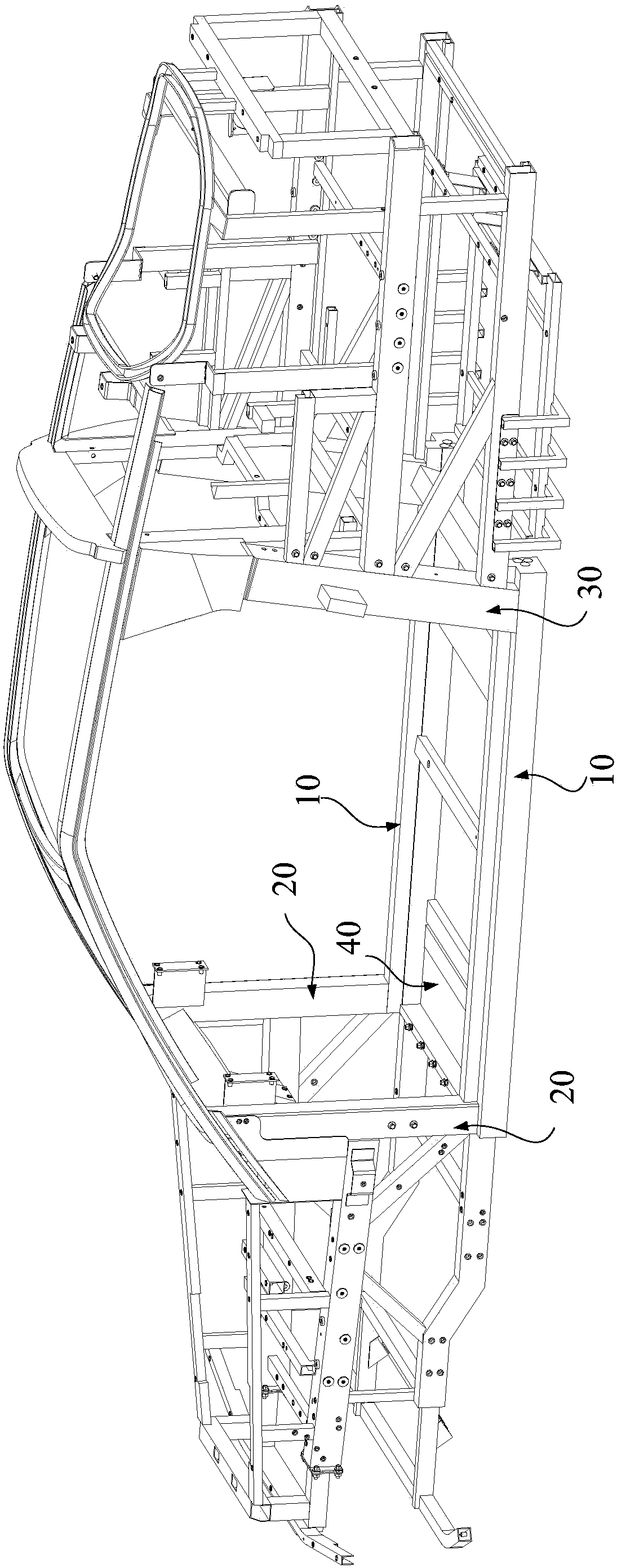 An automobile and its sill beam