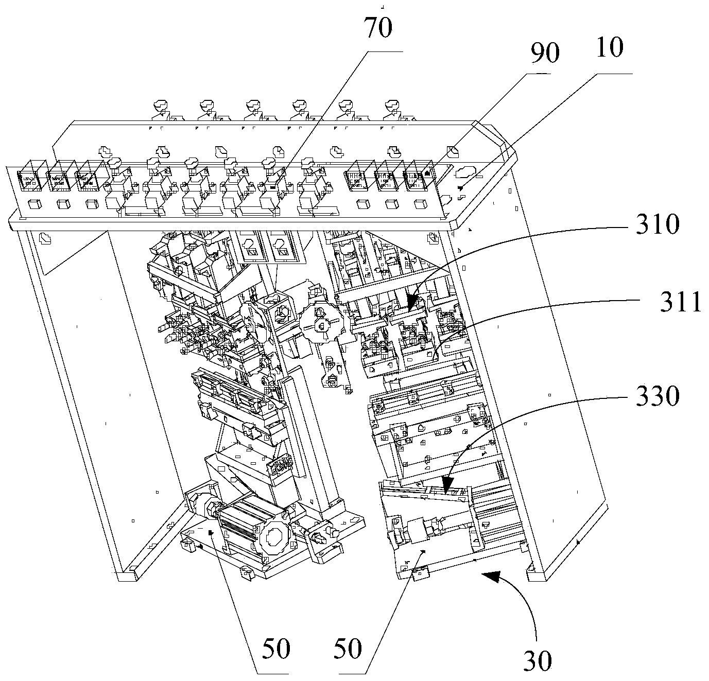 Home pressing device, home pressing control method and wiring machine