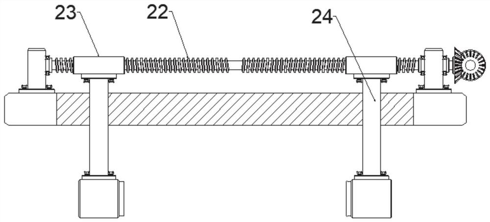 Surface fixed-distance punching device for processing of wood board