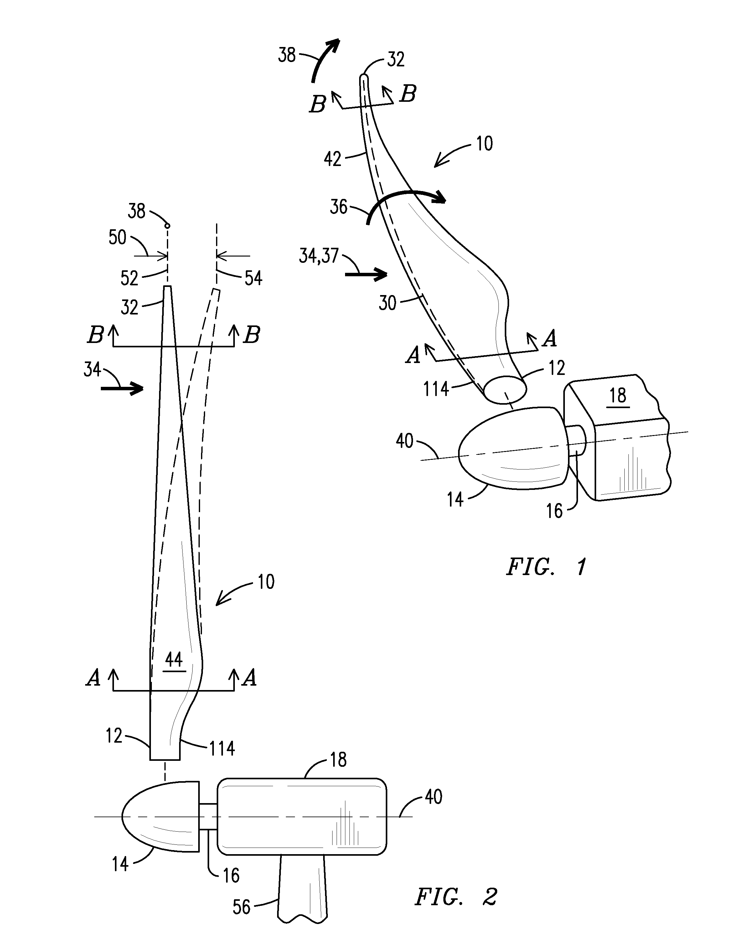 Wind turbine blade having twisted spar web