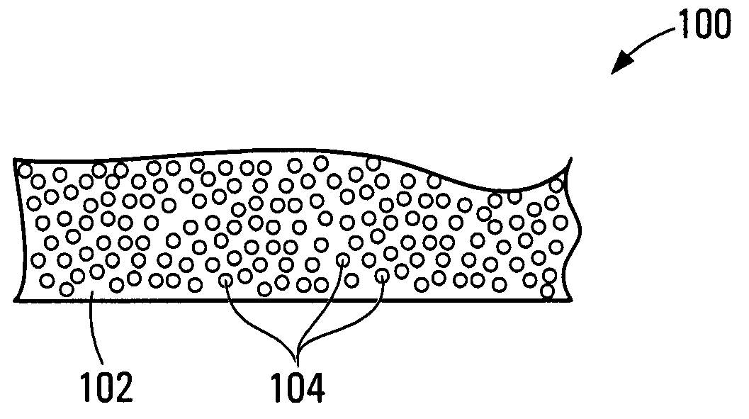 Proton-exchange composite containing nanoparticles having outer oligomeric ionomer, and methods of forming