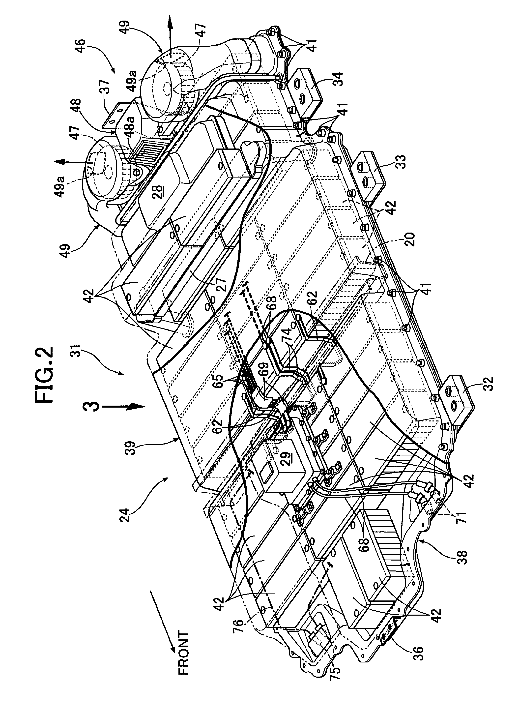 Battery pack for electric car