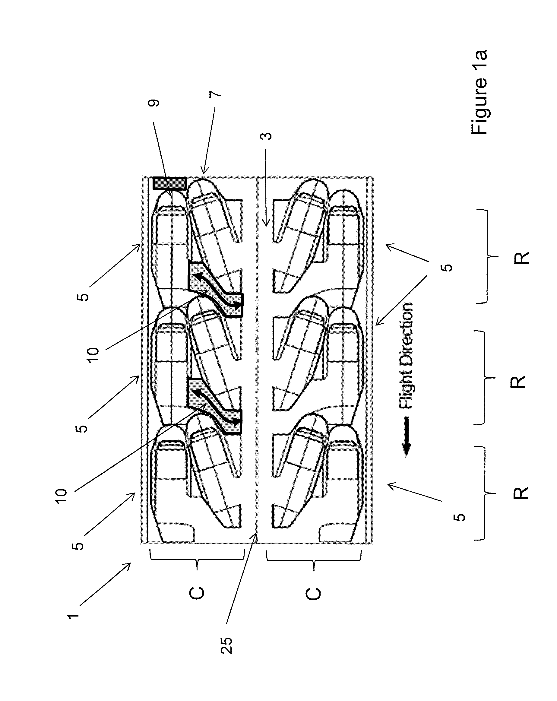 Aircraft passenger seating arrangement