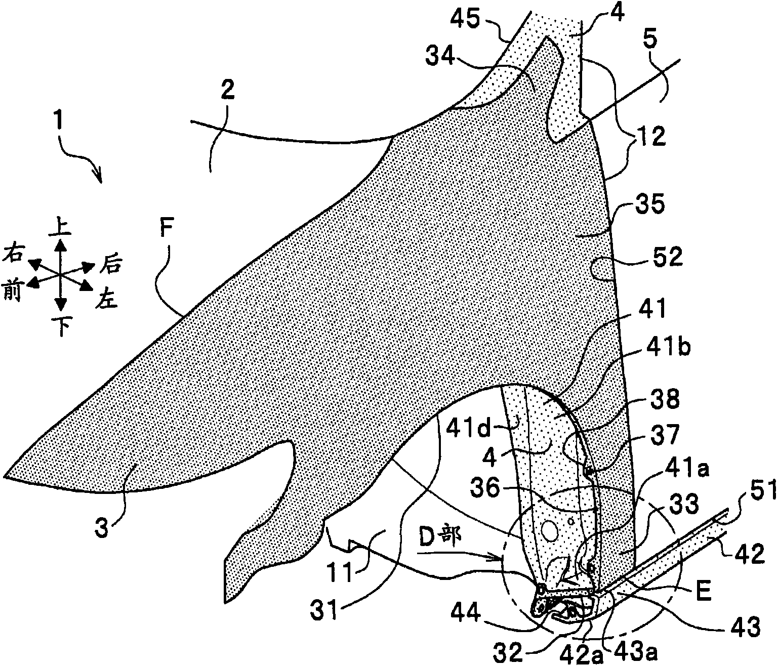 Side structure of automotive body