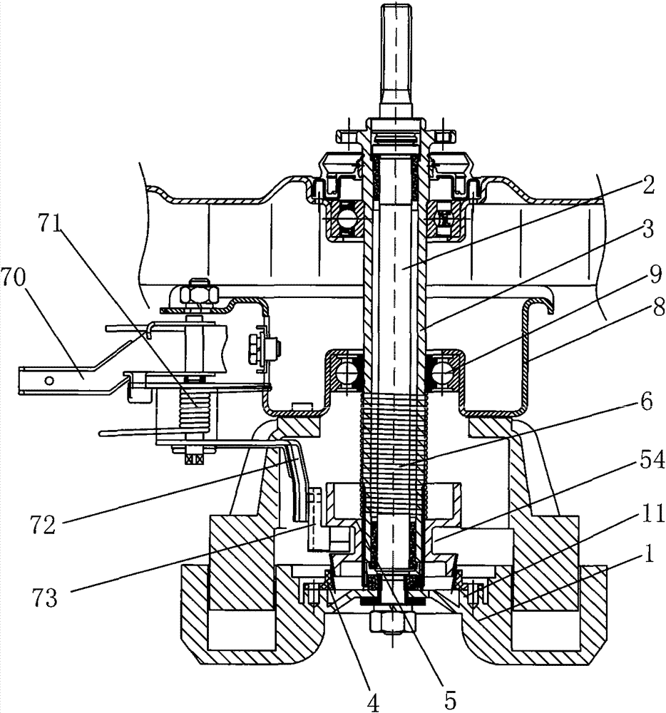 Direct drive engaging and disengaging device of washing machine