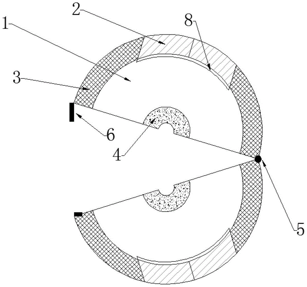 A directional dust-exhausting and dust-reducing cover for a high-pressure down-the-hole drilling rig