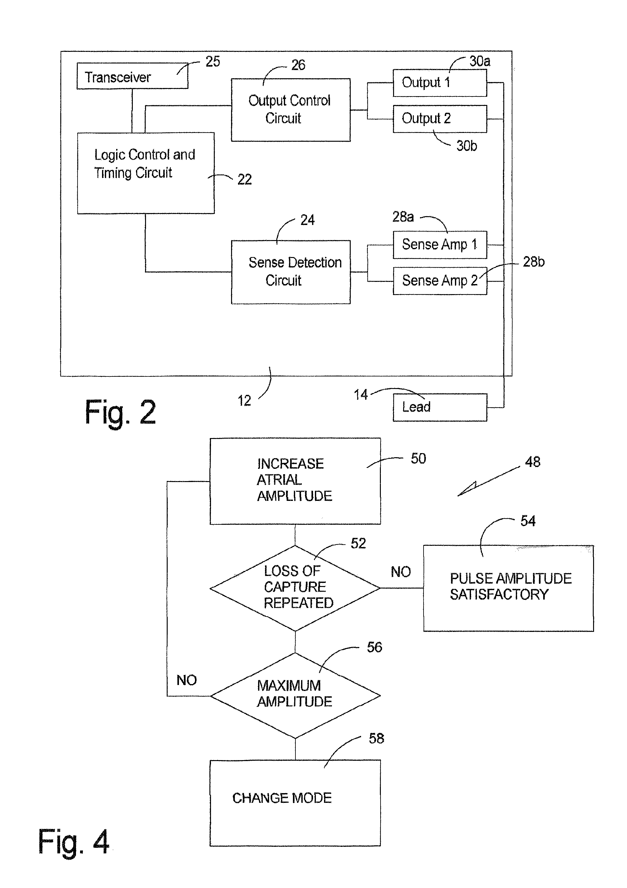 Cardiac pacemaker with loss of atrial capture mode switching and method