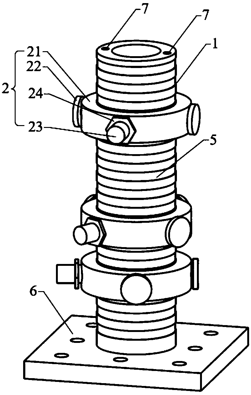 Static force test device and sensor mounting seat