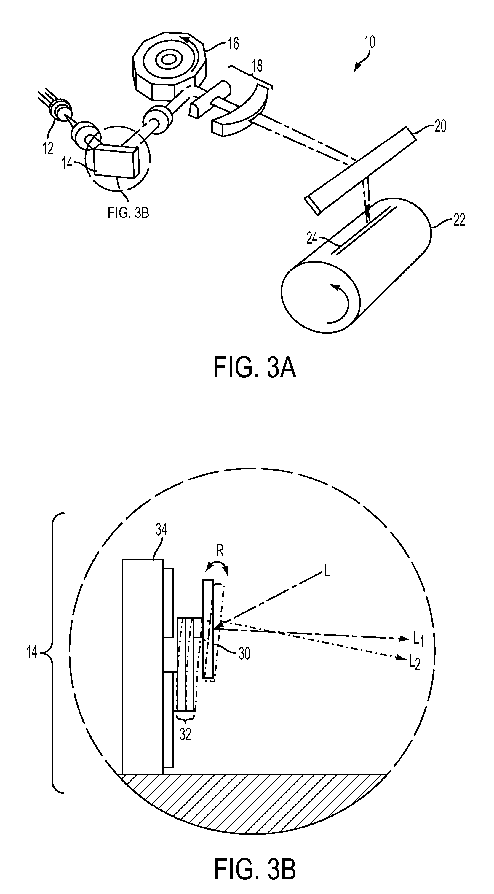 Agile beam steering mirror for active raster scan error correction