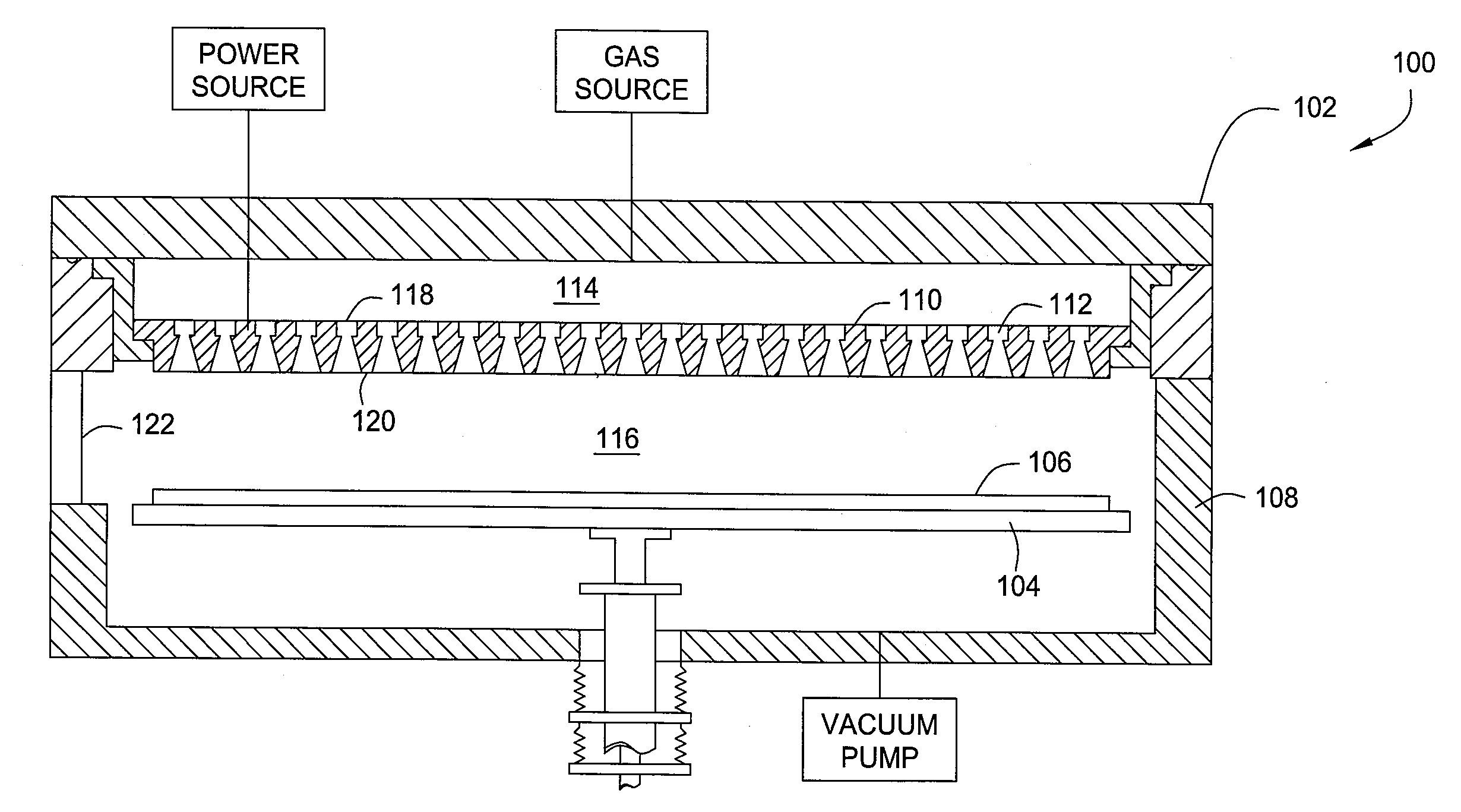 Diffuser plate with slit valve compensation