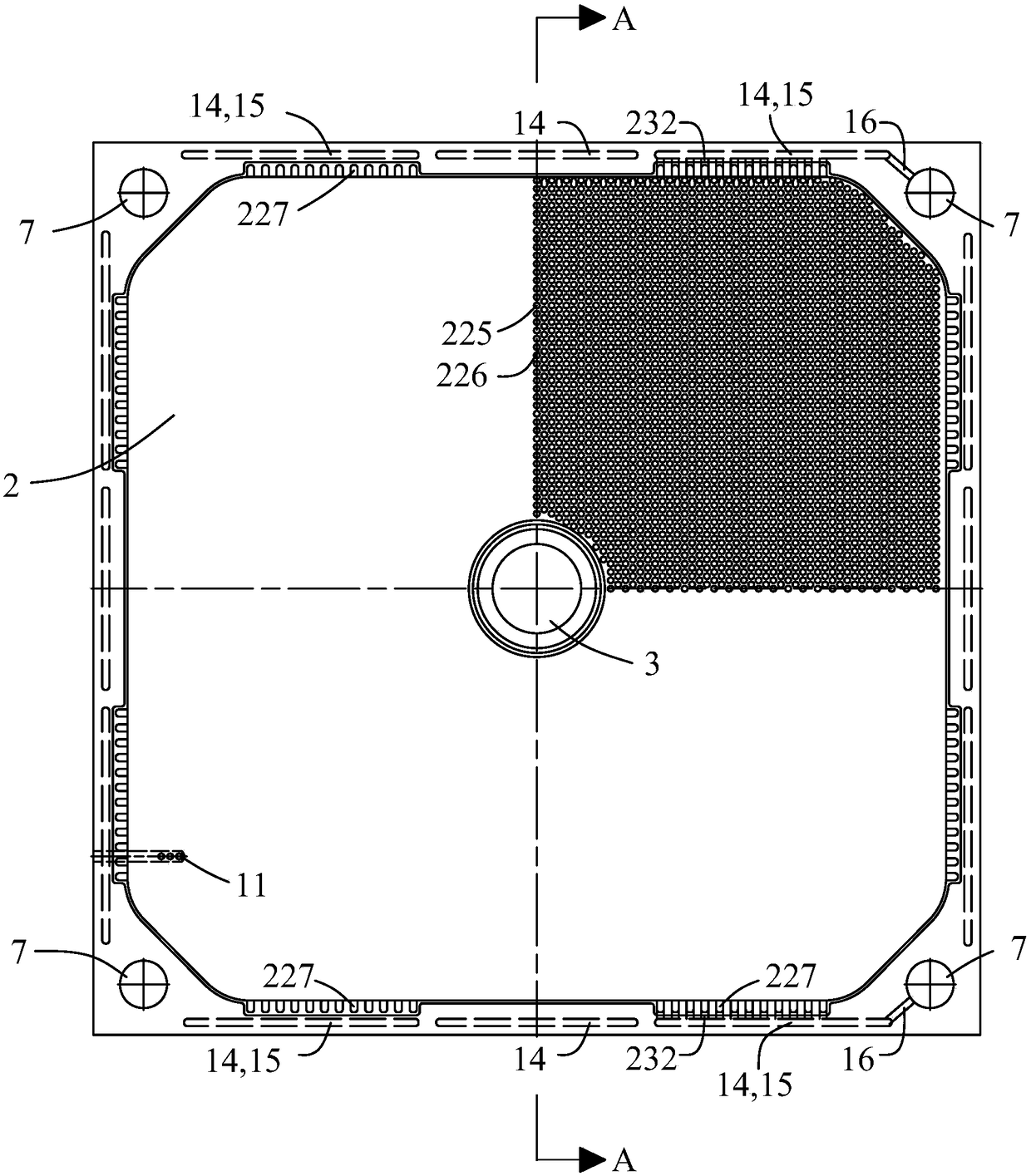 High-elastic diaphragm filter plate and preparation method thereof