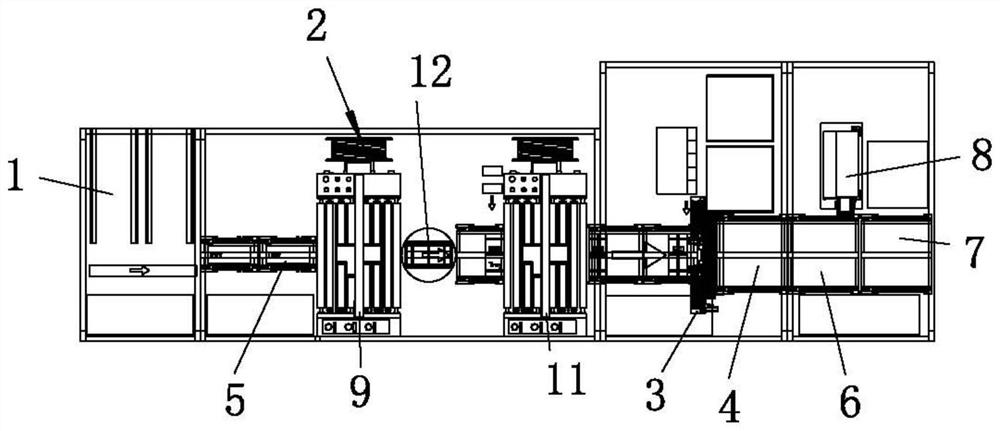 Full-automatic packaging process for hard board products